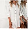 Autumn and winter new casual loose single-breasted shirt skirt, women