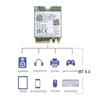 Receptor Wifi 5400Mbps Tri-Band 2.4/5/6Ghz Placa WiFi 6E Compatível com Bluetooth 5.3 Adaptador Sem Fio RTL8852CE para
