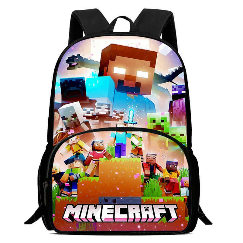 Minecraft Printed Backpack Children'S Elementary School Bag