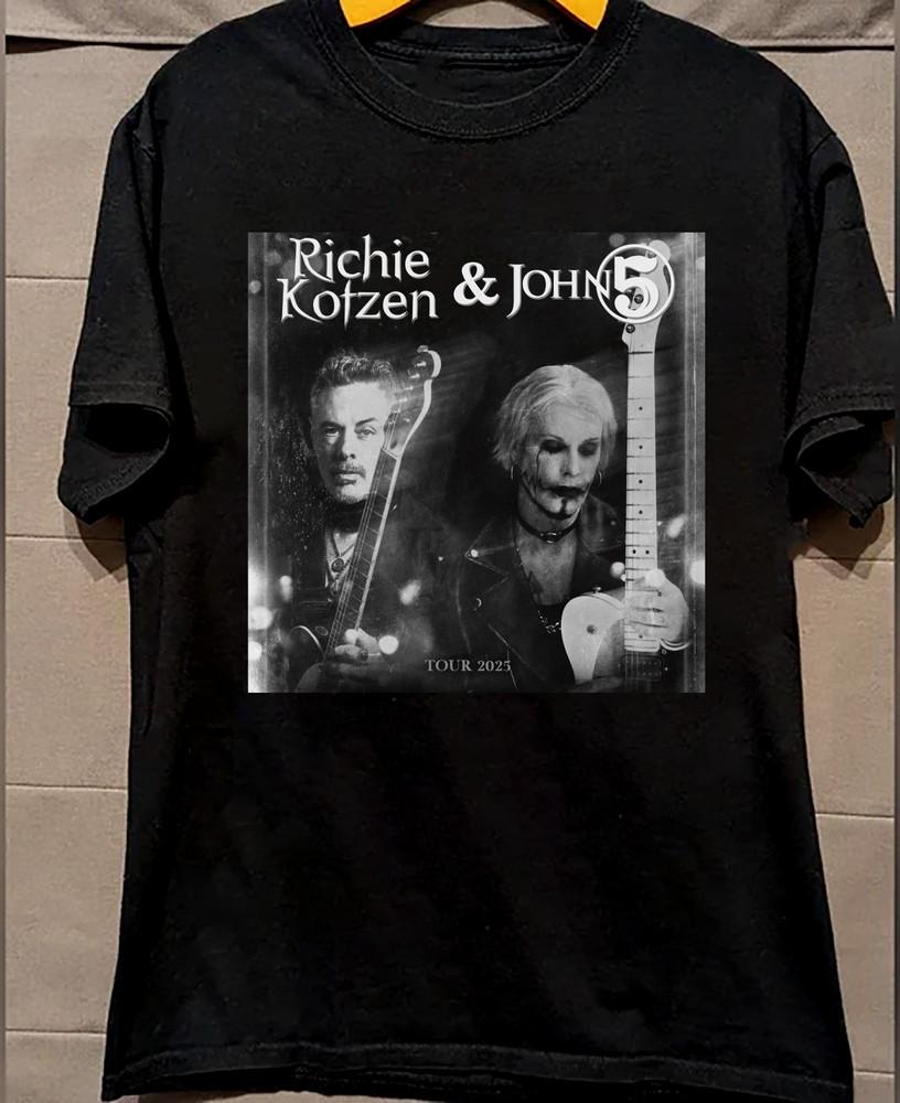 

Футболка JOHN 5 And RICHIE KOTZEN Тур 2025 Черная Все Размеры S-5XL Унисекс Футболка S