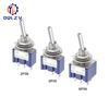 Miniature Lever Toggle Switch Single Pole Double Throw ON-OFF-ON /ON-ON 120VAC 6A 1/4 Inch Mounting MTS-102 103 202 203