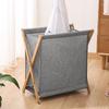 Solid Wood Foldable Laundry Hamper: Large, Durable Storage Basket for Clothes in Laundry Room or Bathroom.