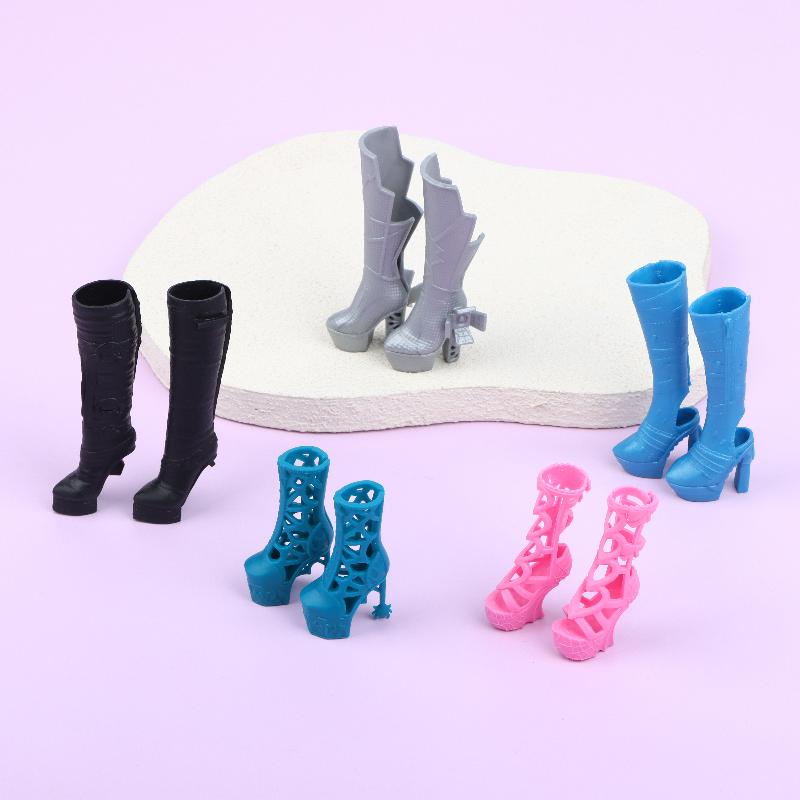 1Pair Mini Doll High Heels Boots Sandals Fashion 1/6 Dolls Dress Up Accessories For Female Dolls Decorations Pretend Play Toys
