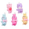 Resin Bowknot Rabbit Ear Earrings & Keychain Charms - DIY Jewelry Accessories