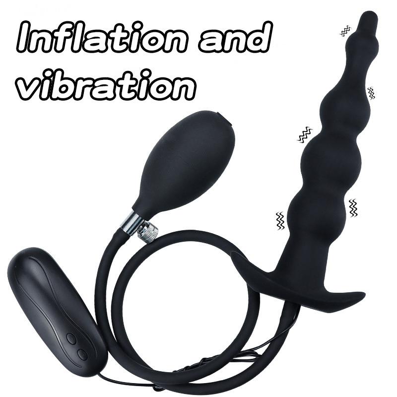Riesiger Vibrator Aufblasbarer Analplug Dildo Pumpe Po Anus Dehner Großer Erweiterbarer Buttplug Anal Balls SM Sexspielzeug Für Frauen Männer Gay