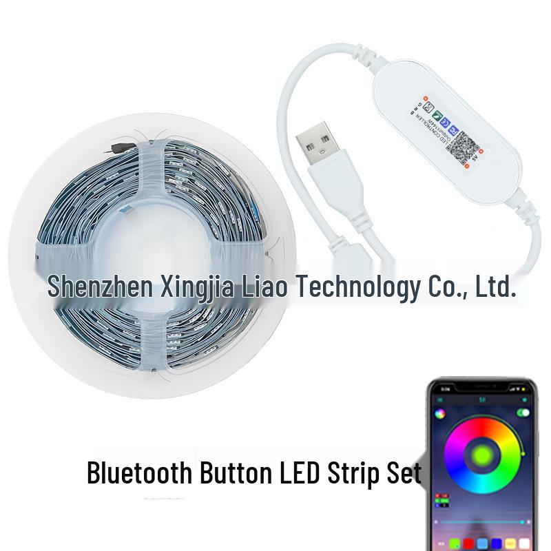 RGB Furniture Light Strip – USB 5V, 30 LEDs, Flexible for Esports Tables, Chairs & Bedside Atmosphere Lighting