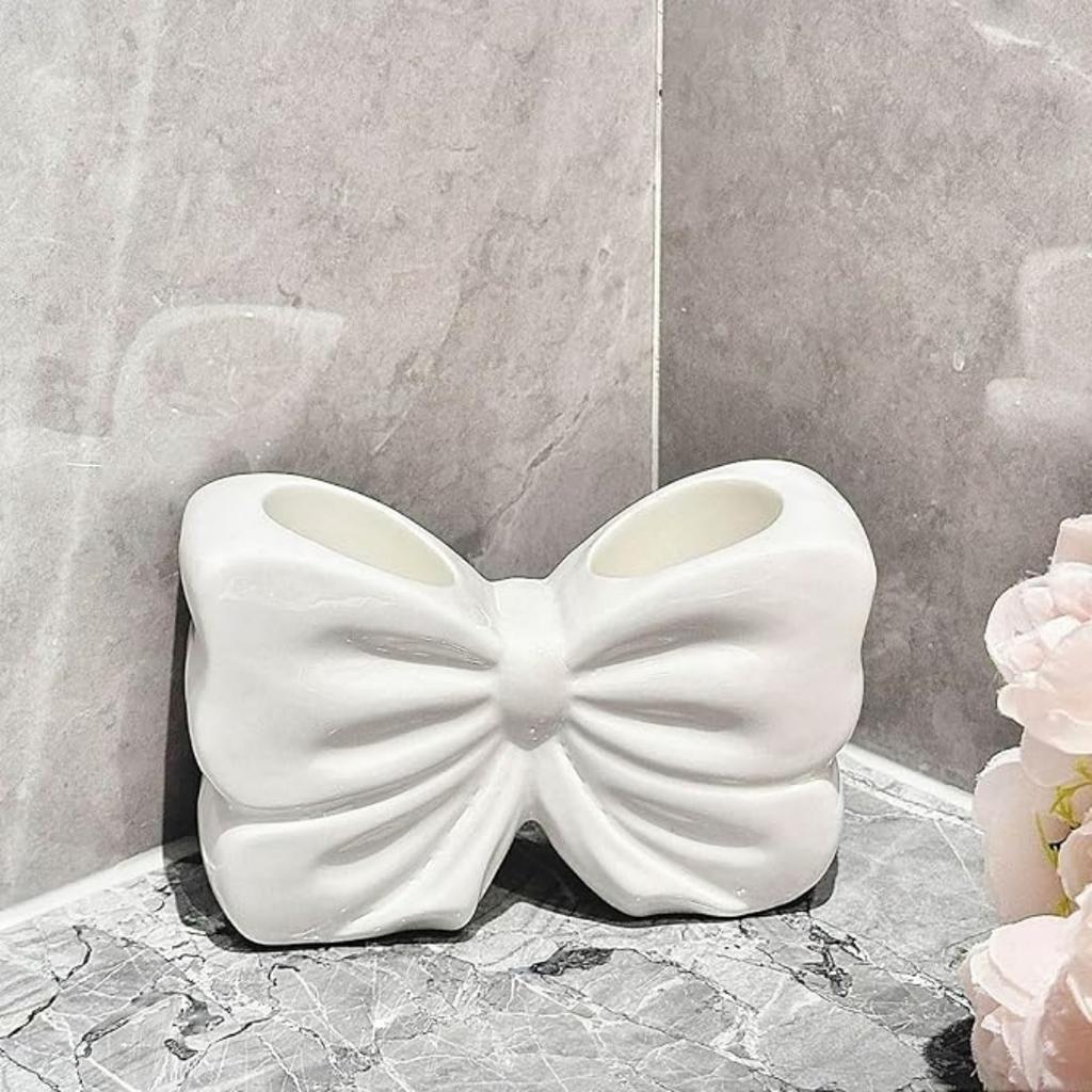 Cute Bow Toothbrush Holder, Bow Personalized Decoration, Bow Shaped Toothbrush Holders, Bathroom Countertop Accessories
