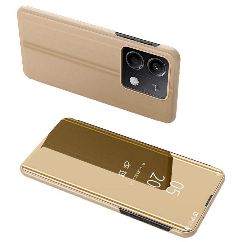 For Xiaomi Redmi Note 13 5G Stand Case View Window Electroplating Mobile Phone Cover