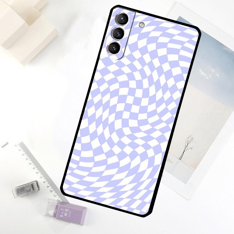 Crazy Checkered Phone Case For Samsung Galaxy S25 FE S20 FE S21 S22 S23 S24 S25 S26 Ultra S10 S25 Plus Cover