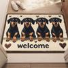 Lustige Französische Bulldogge Fußmatte Du wirst nie allein sein Text Willkommen Fußmatte für Wohnzimmer Balkon Schlafzimmer Eingangsbereich Teppich