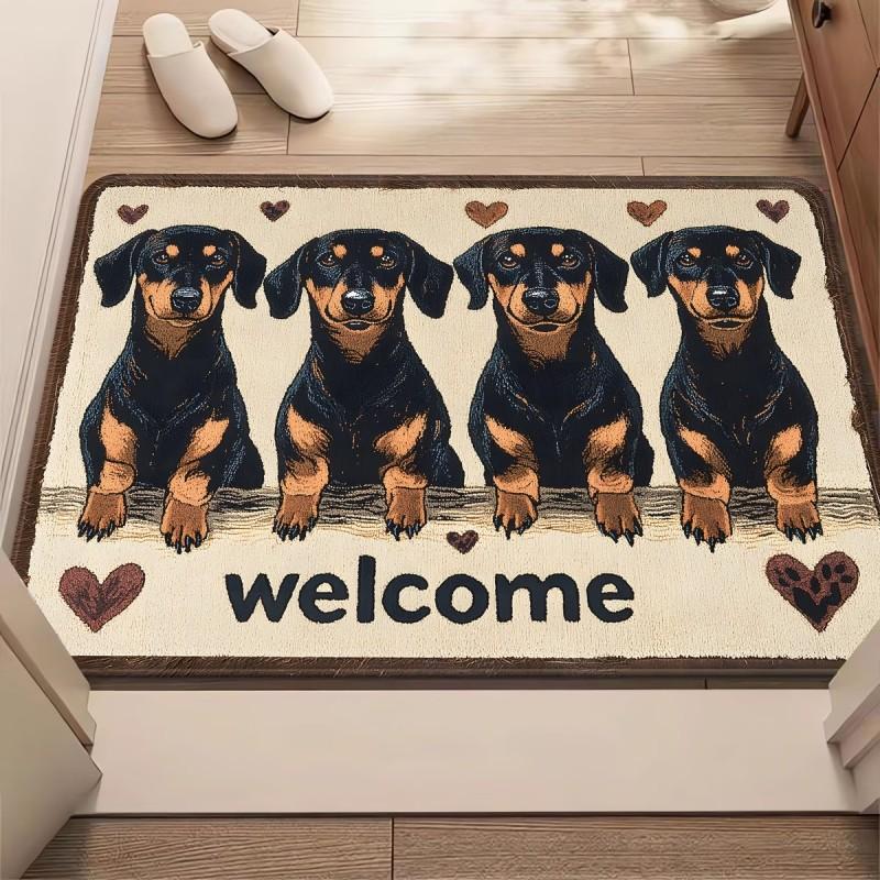 Lustige Französische Bulldogge Fußmatte Du wirst nie allein sein Text Willkommen Fußmatte für Wohnzimmer Balkon Schlafzimmer Eingangsbereich Teppich