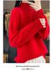 Women's Cashmere Sweater, 100% Wool, Semi-High Neck, Loose Fit, Perfect for Autumn and Winter.