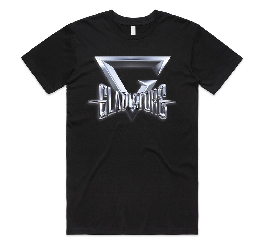 Gladiators Logo T-shirt Top 90's Retro TV Show Vintage The Wolf Gift