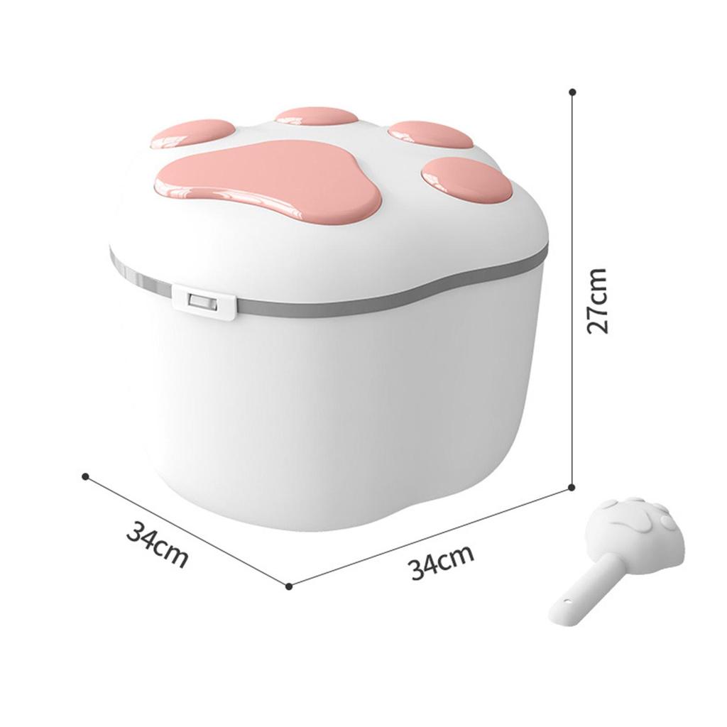 10 kg pojemnik do przechowywania karmy dla psów zbożowy pojemnik na ryż w pudełku Sealed Can Pink