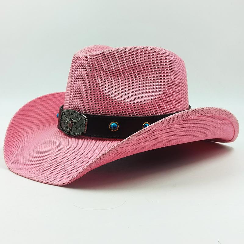 

Western Cowboy hat straw for men and women hat Fashion big Brim straw hat Outdoor Sunshade Jazz Hat Panama sombrero vaquero homb 56-58