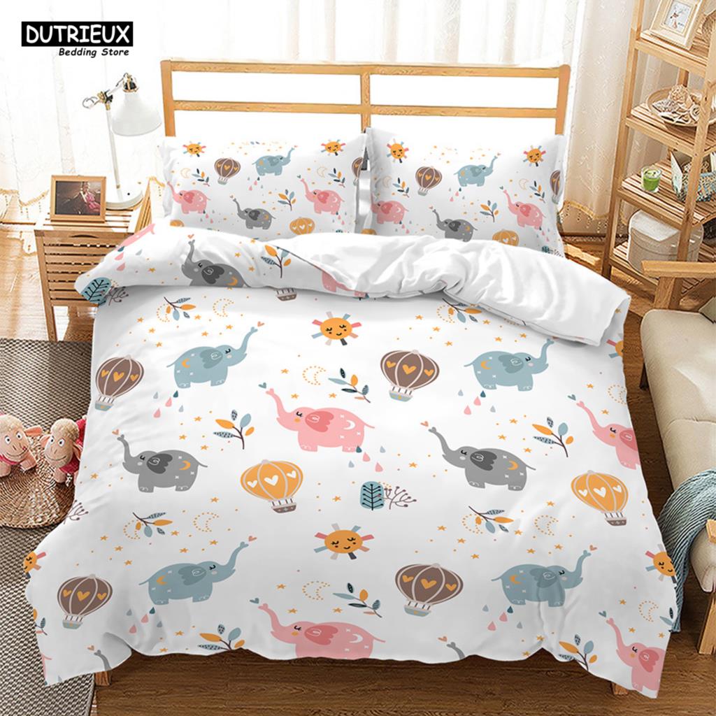 3D Cartoon Pigs Cats Bedding Set Cute Animals Duvet Cover Double Queen King Twin Full Size Kids Girls Polyester Duvet Cover Set