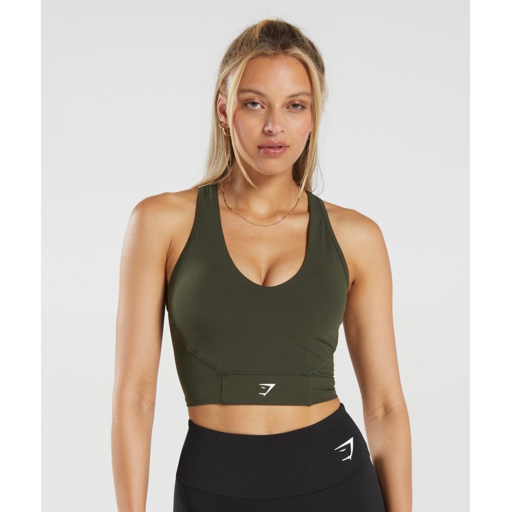 

Gymshark Crop Mesh Tank Deep Olive Green B7a4k Ecbh