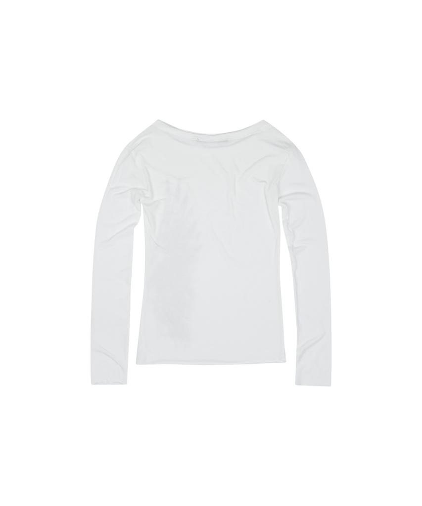 Dogeumaegseu Off Shoulder Slim T-Shirt White