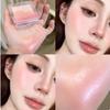 Dynamic! Judydoll Orange Satin Glossy Translucent Wave Pattern Two-Tone Blush Palette That Blends into the Skin