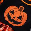 Dziewczęcy Zestaw Ubraniowy 2PC Sukienka z Krótkim Rękawem i Nadrukiem Dyni oraz Spódniczka Tiulowa z Opaską na Głowę Strój na Halloween