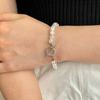leeENoir White Bubble Toggle Bracelet