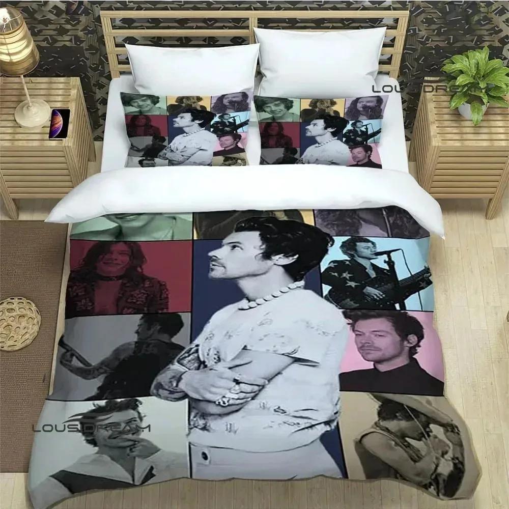 Dainininkas H-Harry-Styles Patalynės Komplektai Išskirtinis Lovos Reikmenų Rinkinys Užvalkalas Ant Antklodės Antklodės Rinkinys Patalynės Rinkinys Prabangi Gimtadienio Dovana