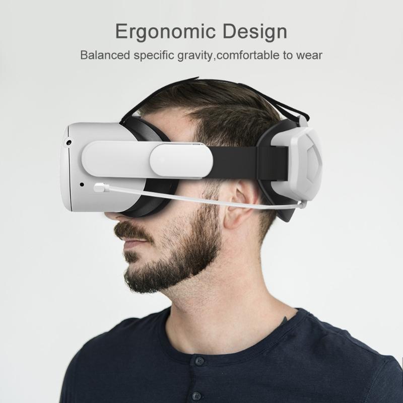 Bequemes VR-Headset-Ersatz für den Kopfgurt für 2-PC-Virtual-Reality beim VR-Gaming Entdecken Sie Neue Welten