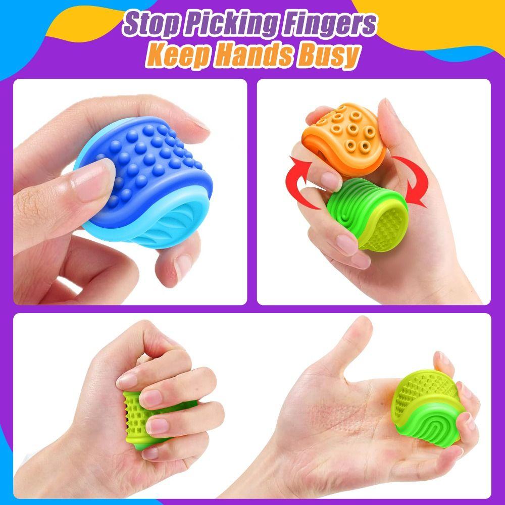 3 Pack Textured Surface Sensory Fidget Toys Double Sided Fidget Ball  Autism Support