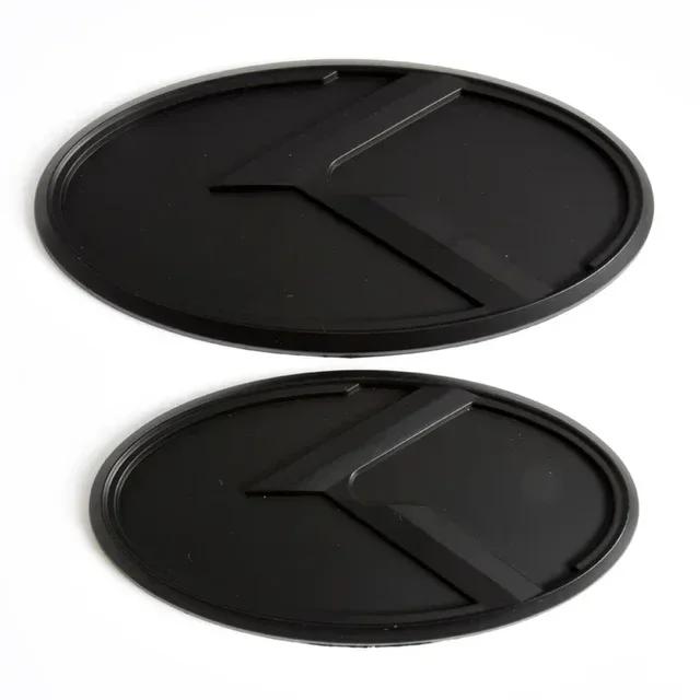 

2pcs For KIA K5 Car Trunk Emblem 3D Sticker K Logo Front Grill Rear Badge2011-2013 Optima Forte 2009-2014 чорний