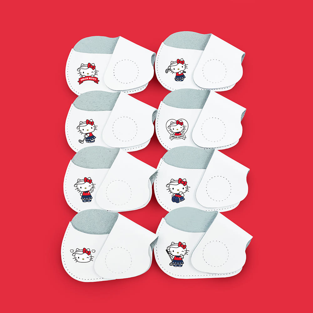 

[Premium Set] Official Sanrio Characters Genuine Leather Golf Iron Cover Set - Cute & Luxury Club Head Protectors Hello Kitty
