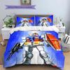 Set Biancheria da Letto 3 Pezzi Mecha Gundam Anime Robot Stampato Copripiumino Con Federe Per Camera da Letto dei Ragazzi
