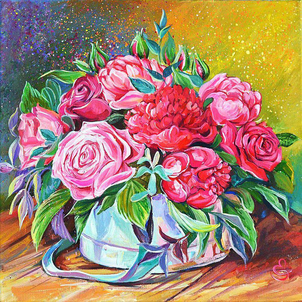 

5D DIY Алмазная картина Новый Портрет Растение Пейзаж Картинки Стразы Цветы Алмазная Мозаика Домашний Декор Full Square 30x30CM светло-синий