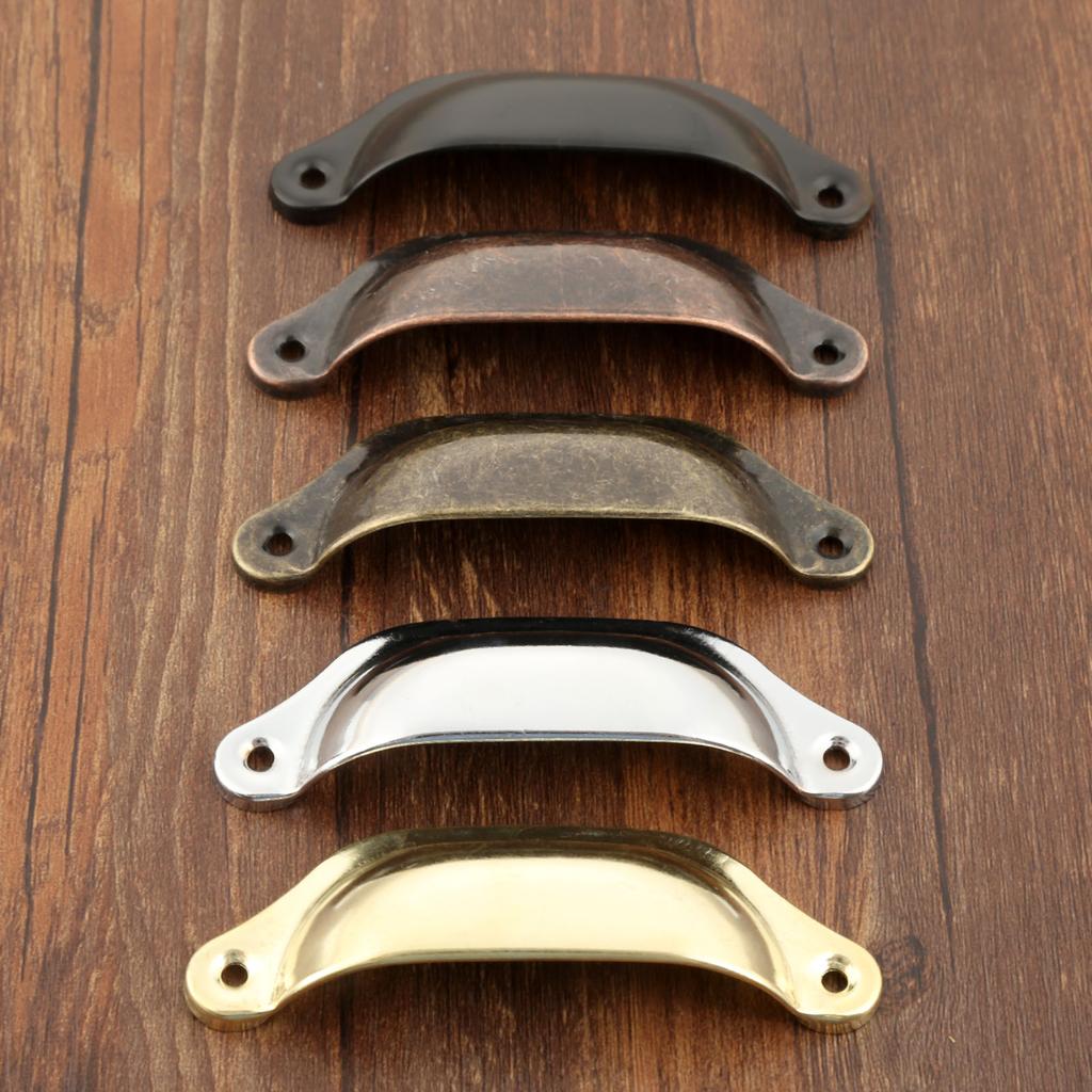 2Pcs Cabinet Drawer Handles Antique Cupboard Cabinet Furniture Bedroom Wardrobe Closet Dresser Shell Pull Handles with Screws