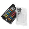 Multiple Circuit Fuses  Block Heat Resistant ABS 6 Way/12 Way Automotive Fuses  Box Simple Installation for Car Modifica