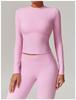 Women's Winter High-Waisted Slimming Yoga Set: Elastic Leggings and Long-Sleeved Jacket