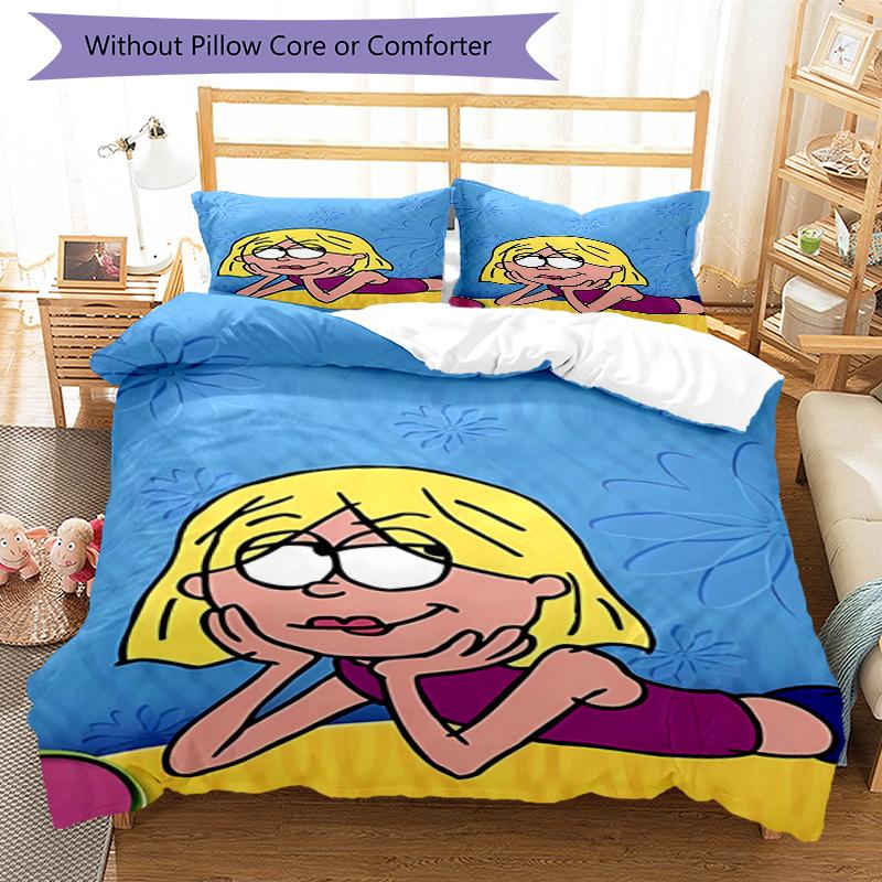 3pcs Lizzie McGuire Y Sus Locuras1 Design Cover Set - HD Printed Bedding with 1 Cover and 2 Pillowcases - Perfect for Home and Dorm Decor