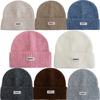 New Style Slouchy Hats Beanie Hats Winter Cap Y2K Warm Cap For Women Solid Color MONFRTF Letter Winter Knitted Girl Hats
