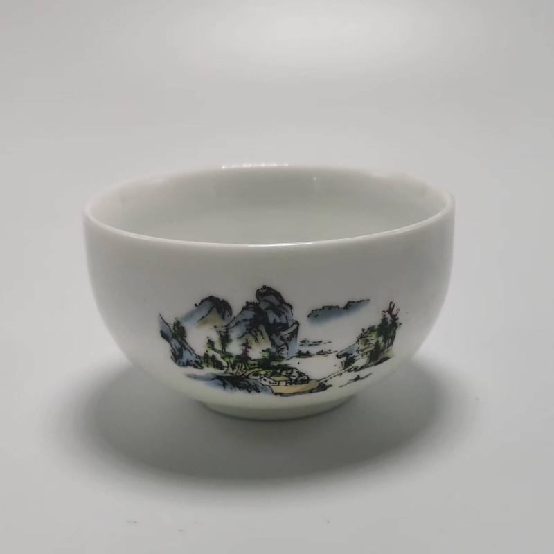 Chinese Ceramic Teacup 70ml Retro Kiln Change Big Tea Bowl Handmade Portable Tea Cup Creative Tea Set Tea Ceremony Supplies