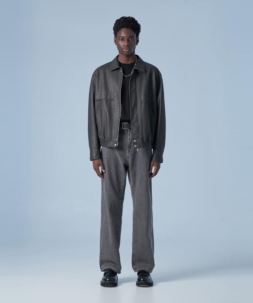 Sperone Oversized Washed Heritage Jacket (Black)
