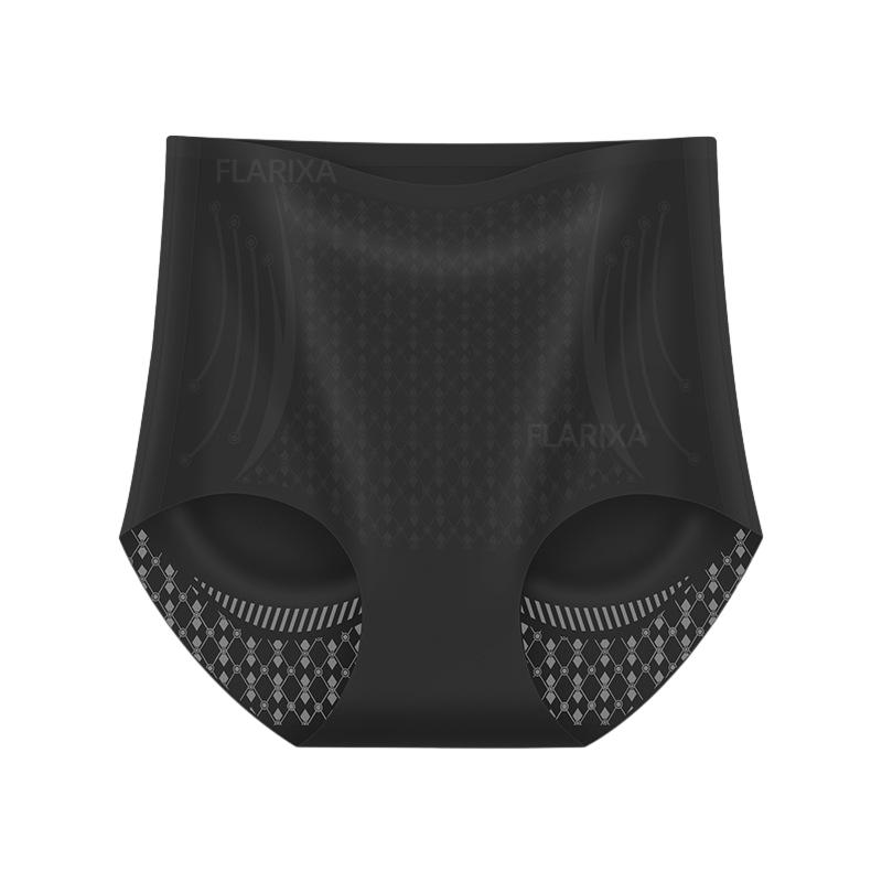 Flarixa Bezešvé ledové hedvábné kalhotky Dámské Tvarující kalhotky s vysokým pasem Tekutý Spandex Břišní kalhotky Kalhotky Hip Lift Kalhotky