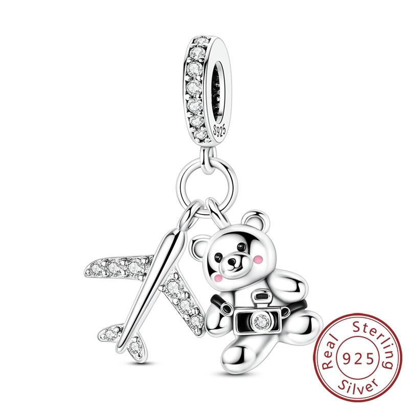 Original Copper Charms Beads Love Family Wings Whale Shark Charm Fit Bracelet Pendant Women Diy Fine Jewelry Gifts