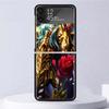 Anime Saint Seiya Shockproof Case For Samsung Galaxy Z Flip 7 6 5 4 3 5G Phone Cover Z Flip3 Flip4 Flip5 Flip6 Flip7 Shell Hard