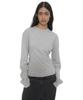 PARTIMENTO WOMEN Layered Sleeve Tie Long Sleeve Top_Melange