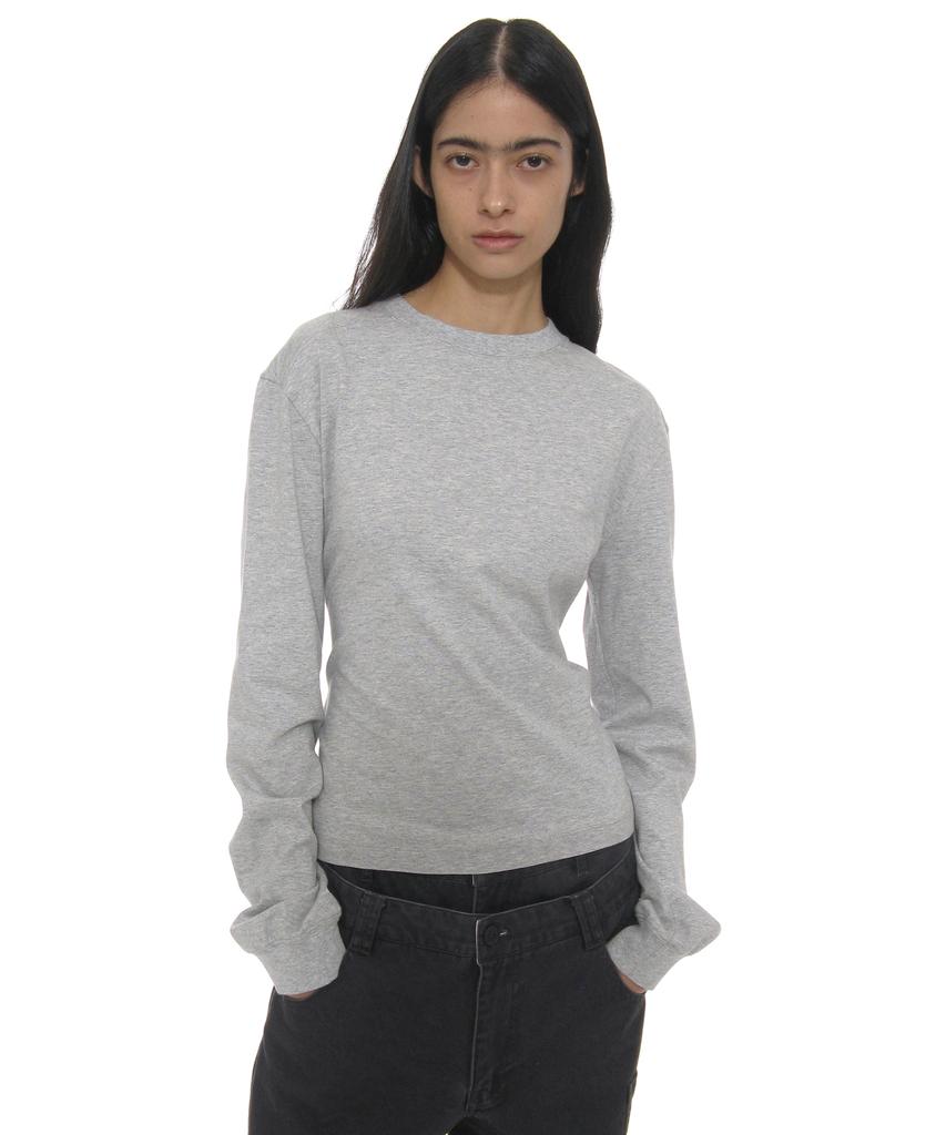 PARTIMENTO WOMEN Layered Sleeve Tie Long Sleeve Top_Melange
