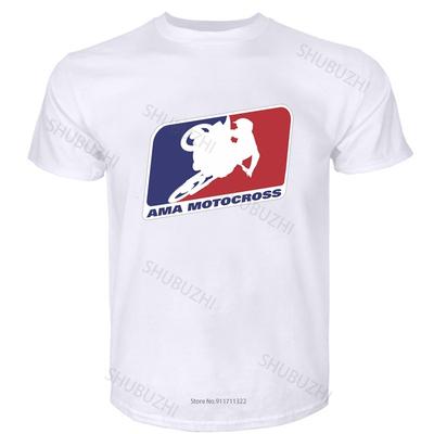 Mens Short Sleeve T Shirt AMA Motocross Superbikes Motorbike Heather Cotton T-shirt Fashion Tee-shirt Male Summer Tops