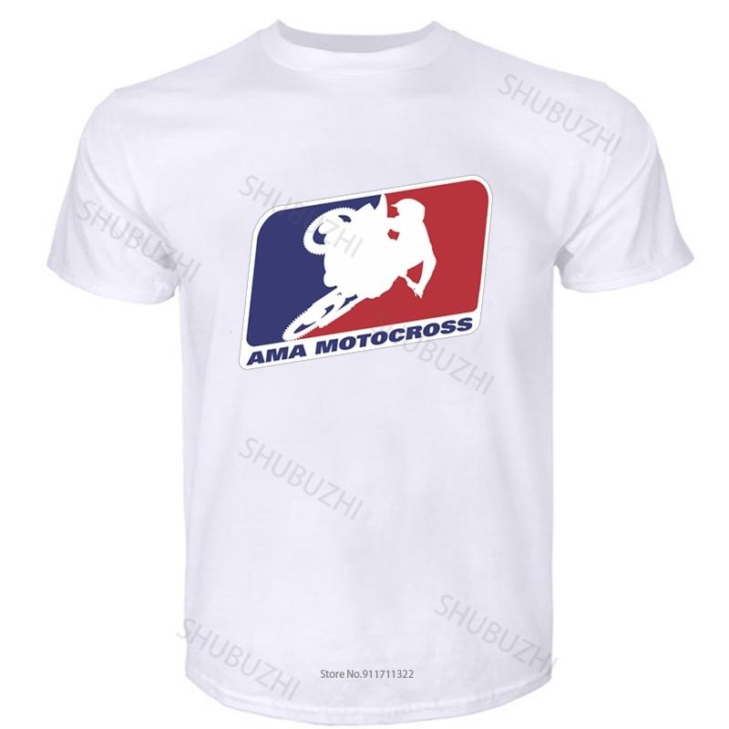 Mens Short Sleeve T Shirt AMA Motocross Superbikes Motorbike Heather Cotton T-shirt Fashion Tee-shirt Male Summer Tops
