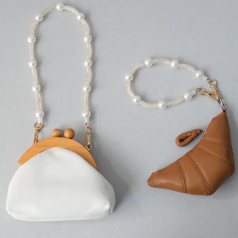 Nová módní dámská kabelka, doplněk s odnímatelnými korálky, řetízky z akrylových perel, luxusní popruh pro ženy, kabelka přes rameno, rukojeť