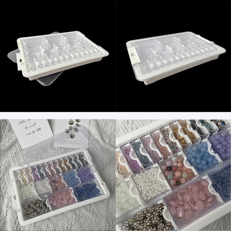 Bead Organizers Case with Multiple Compartments Home Accessory Supplies for Jewelry Making Sturdy Storage Container