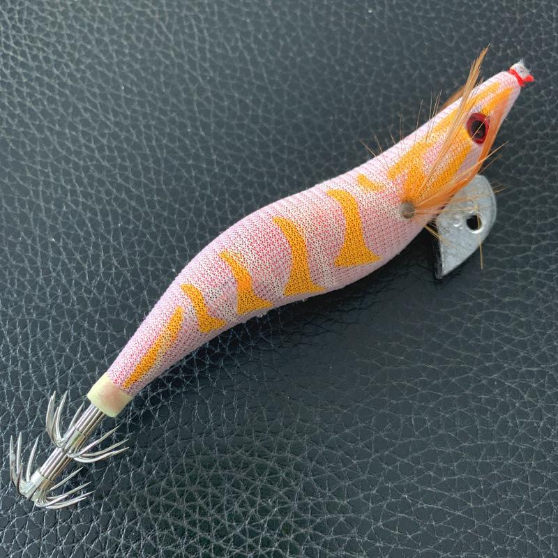 High-Grade Wooden Shrimp Squid Hook Lure 3.5# 23g - Sea Fishing Bait Tackle