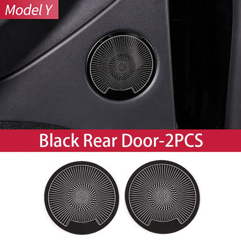 For Tesla Model Y 20-24 Car Audio Speaker Cover Interior Trim Sticker Door Loudspeaker Cover Under Seat Outlet Vent Trim